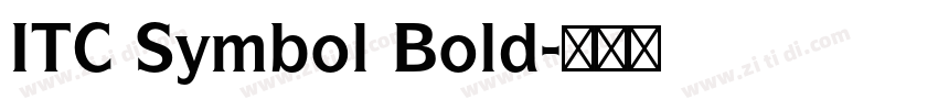 ITC Symbol Bold字体转换